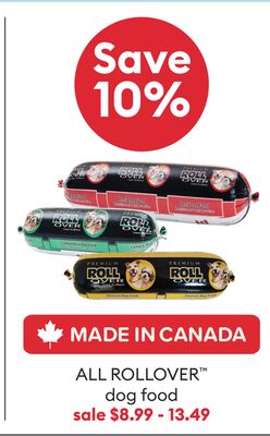 Save 10% ALL ROLLOVER™ dog food