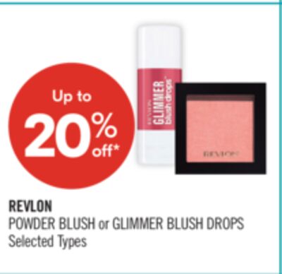 REVLON POWDER BLUSH or GLIMMER BLUSH DROPS