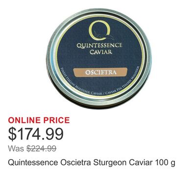 Quintessence Oscietra Sturgeon Caviar 100 g