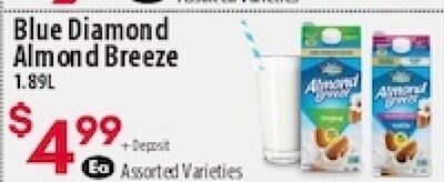 Blue Diamond Alm on d Breeze-- 1.89L Almond