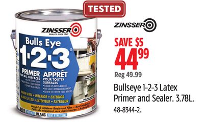 Zinsser Bullseye 1-2-3 Latex Primer and Sealer