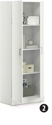 Sauder 2-Door Cabinet. White.