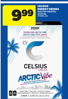 CELSIUS ENERGY DRINKS, 4X355 ML