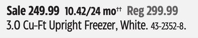 3.0 Cu-Ft Upright Freezer
