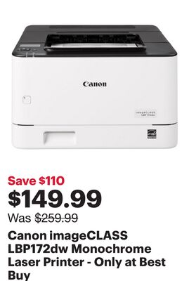 Canon imageCLASS LBP172dw Monochrome Laser Printer - Only at Best Buy
