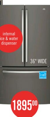 GE 36" 27 Cu. Ft. French-Door Refrigerator - Slate - GNE27JMMES