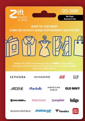 Zift Zillions of Gifts gift card