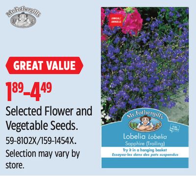 Mr. Fothergill's Selected Flower and Vegetable Seeds