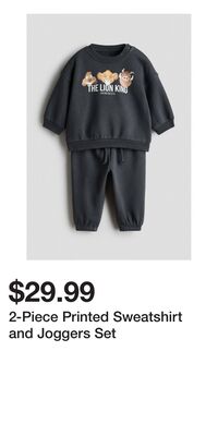 2-Piece Printed Sweatshirt and Joggers Set