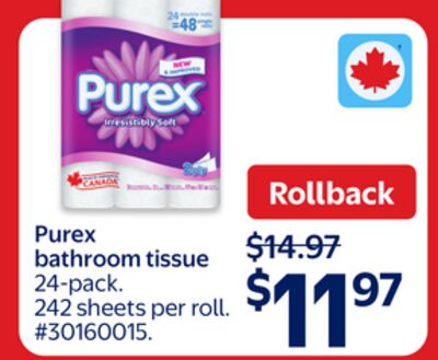 Purex bathroom tissue