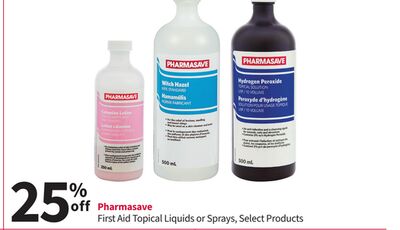Pharmasave First Aid Topical Liquids or Sprays