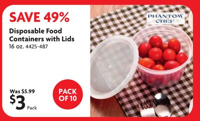 Disposable Food Containers with Lids
