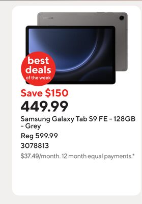 Samsung Galaxy Tab S9 FE - 128GB - Grey