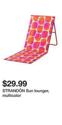 STRANDÖN Sun lounger, multicolor