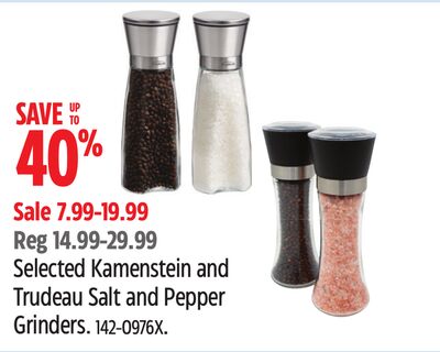 Selected Kamenstein and Trudeau Salt and Pepper Grinders