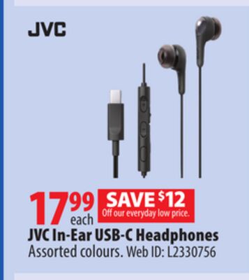 JVC In-Ear USB-C Headphones