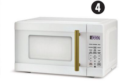 Vida Cu-Ft Microwave White/Gold.