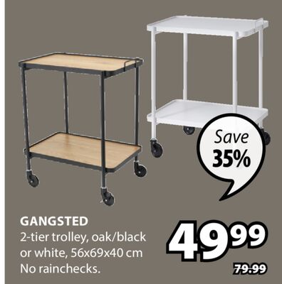 Gangsted 2-tier trolley