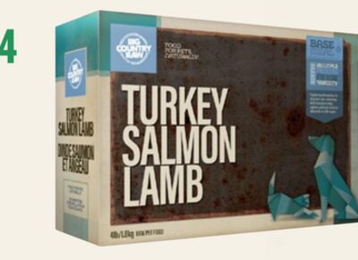 Big Country Raw Turkey, Salmon & Lamb Blend Carton Dog & Cat Food