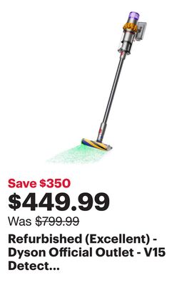 Refurbished (Excellent) - Dyson Official Outlet - V15 Detect Cordless Stick Vacuum Cleaner, Colour may vary