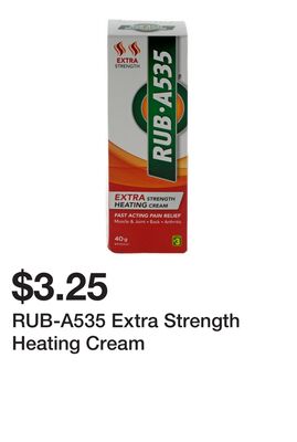 RUB-A535 Extra Strength Heating Cream