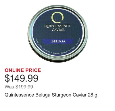 Quintessence Beluga Sturgeon Caviar 28 g