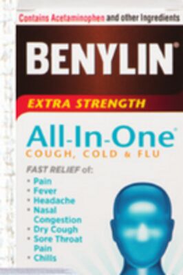 Tylenol or Benylin Cough, Cold & Flu