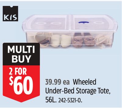 Wheeled Under-Bed Storage Tote