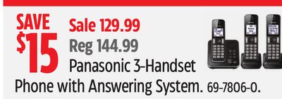Panasonic 3-Handset Phone with Answering System