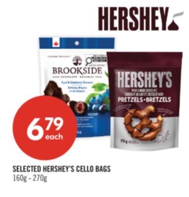 SELECTED HERSHEY'S CELLO BAGS