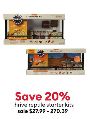 Save 20% Thrive reptile starter kits