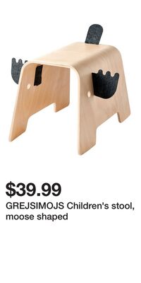 GREJSIMOJS Children's stool, moose shaped