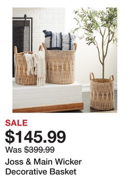 Joss & Main Wicker Decorative Basket