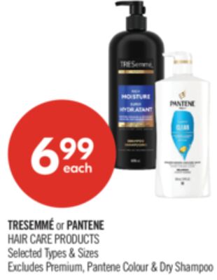 TRESEMMÉ or PANTENE HAIR CARE PRODUCTS