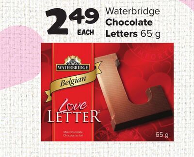 Waterbridge Chocolate Letters