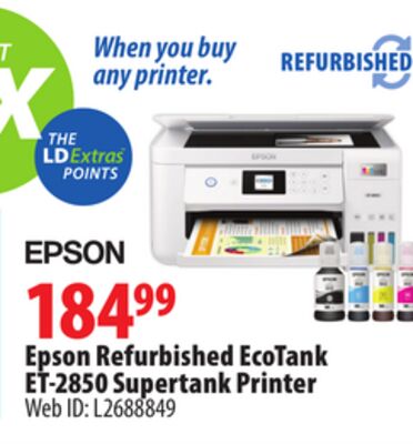 Epson Refurbished EcoTank ET-2850 Supertank Printer