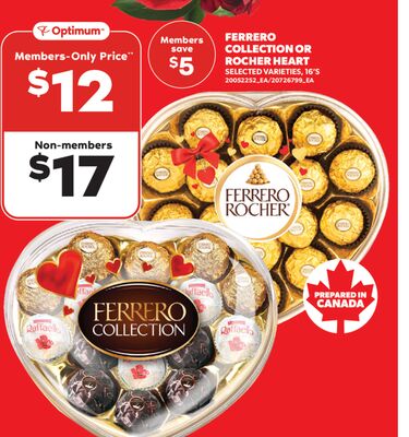 FERRERO COLLECTION OR ROCHER HEART, 16' S