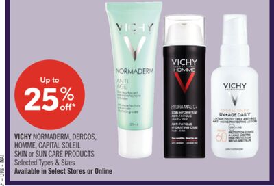 VICHY NORMADERM, DERCOS, HOMME, CAPITAL SOLEIL SKIN or SUN CARE PRODUCTS
