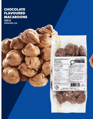 CHOCOLATE FLAVOURED MACAROONS, 260 G