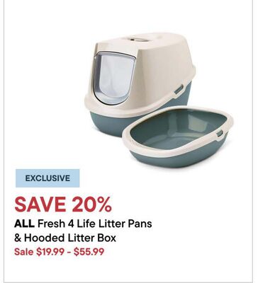 ALL Fresh 4 Life Litter Pans & Hooded Litter Box