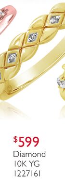 Diamond Stackable Ring in 10K Yellow Gold