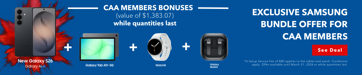 [RedWireless] LAVA HOT - S26 + Free Tab A11+, Galaxy Watch 8 44mm LTE, Galaxy Buds4 for CAA Members Unlimited Canada + U.S. + MX+Carib