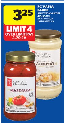 PC® PASTA SAUCE, 410/650 ML