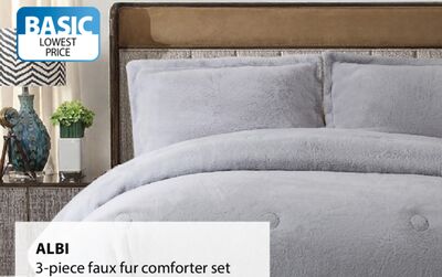 ALBI 3-piece faux fur comforter set