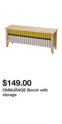 OMMJÄNGE Bench with storage
