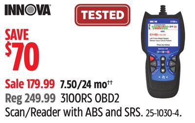 3100RS OBD2 Scan/Reader with ABS and SRS.