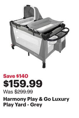 Harmony Play & Go Luxury Play Yard - Grey