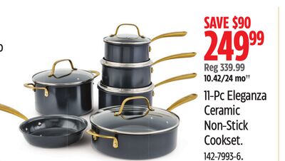 Lagostina 11-Pc Eleganza Ceramic Non-Stick Cookset