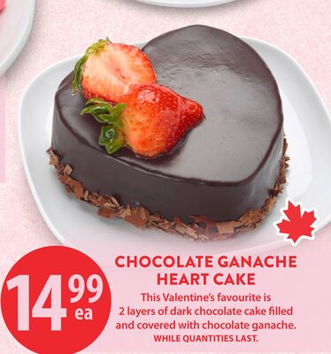 CHOCOLATE GANACHE HEART CAKE