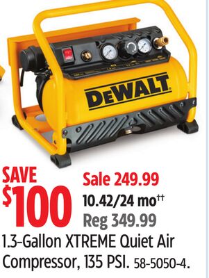 1.3-Gallon XTREME Quiet Air Compressor, 135 PSI